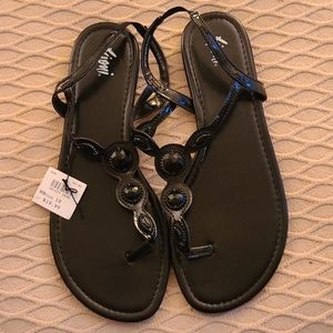 NWT Black sparkly sandals
